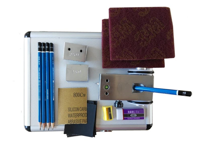 GLTL Pencil Hardness Tester ASTM D3363 with Two Test Load and A Set of Pencils (Aluminum case) - Image 1